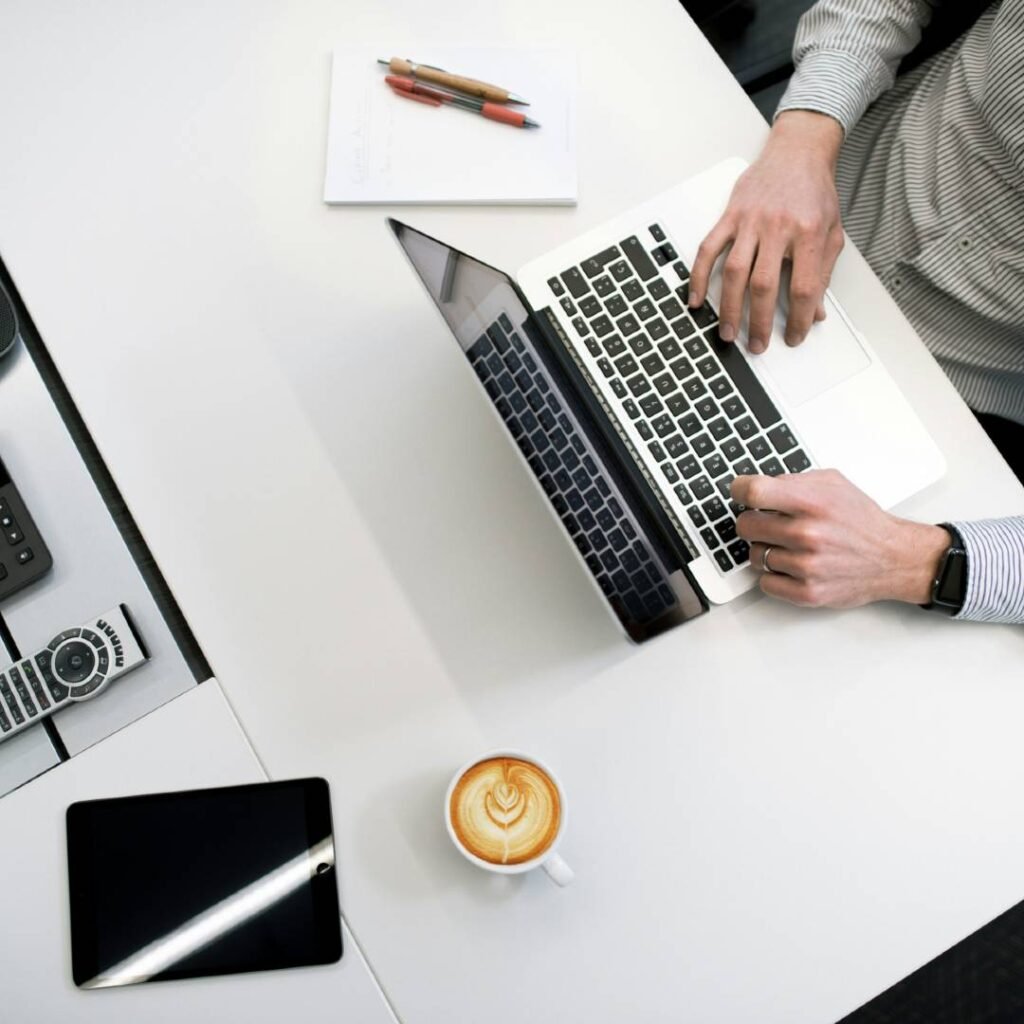 man with laptop